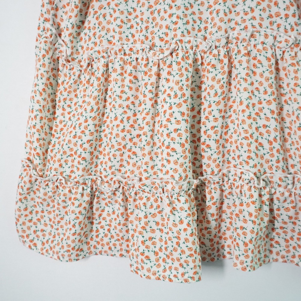 Sienna‎ Sky Floral Print Babydoll Tank Tie Strap Sleeveless Casual Summer S Y2K - Picture 3 of 6